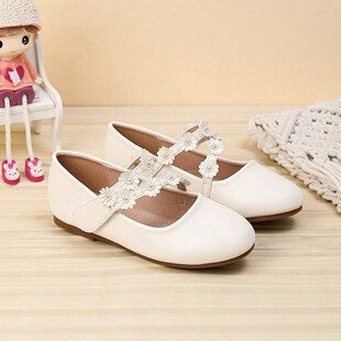 �羳���QGirls'single shoes�WԺ�LСŮ�����黨��ƽ���ճ�ŮͯЬ