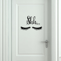 外貿創意個性睫毛兒童臥室玄關家居裝飾牆貼背景布置自粘批發跨境