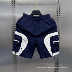 特大サイズ 150kg ワークウェア カラーブロック 速乾ショーツ メンズ カジュアル 万能 スポーツパンツ トレンド ブランド ビーチパンツ