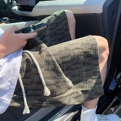 ストライプカジュアルショーツメンズ夏トレンドアウタールーズストレートミッドパンツメンズ日本製大きいサイズ5点パンツメンズ