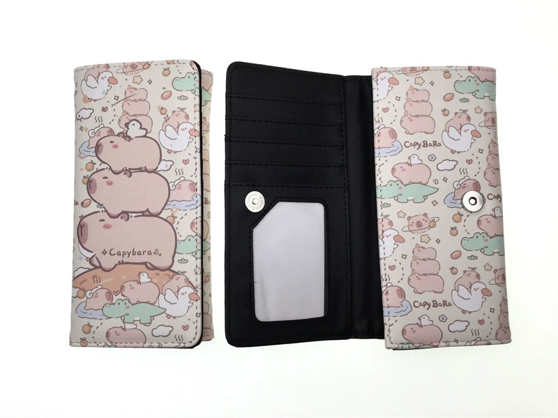 Длинный кожаный кошелек? polyurethane card holder with zipper, интернет-селебрити
