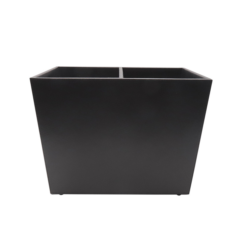 Indoor commercial wet and dry dual-use recyclable classification square PU leather trash can support small batch production