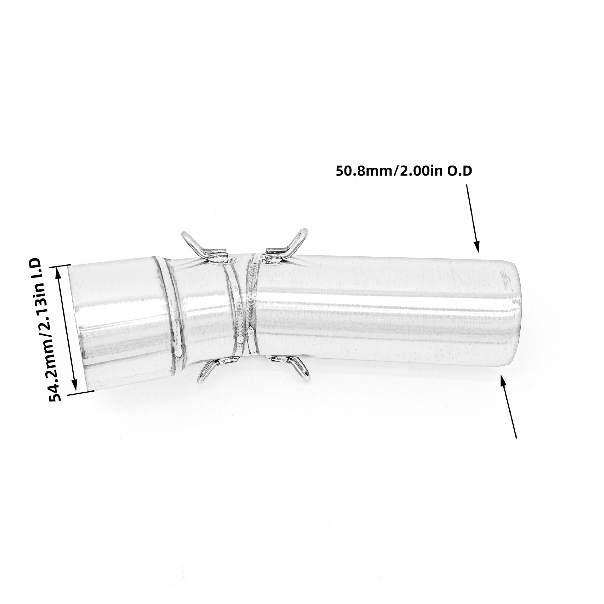 Suitable for BMW F650GS F700GS F800GS ADV motorcycle modified exhaust pipe stainless steel middle section adapter