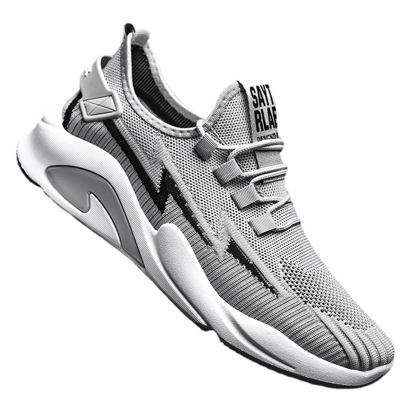 Zapatos de moda para hombres zapatos de moda de primavera 2023 nuevos zapatos casuales transpirables para estudiantes vuelo transfronterizo tejido zapatillas para correr hombres