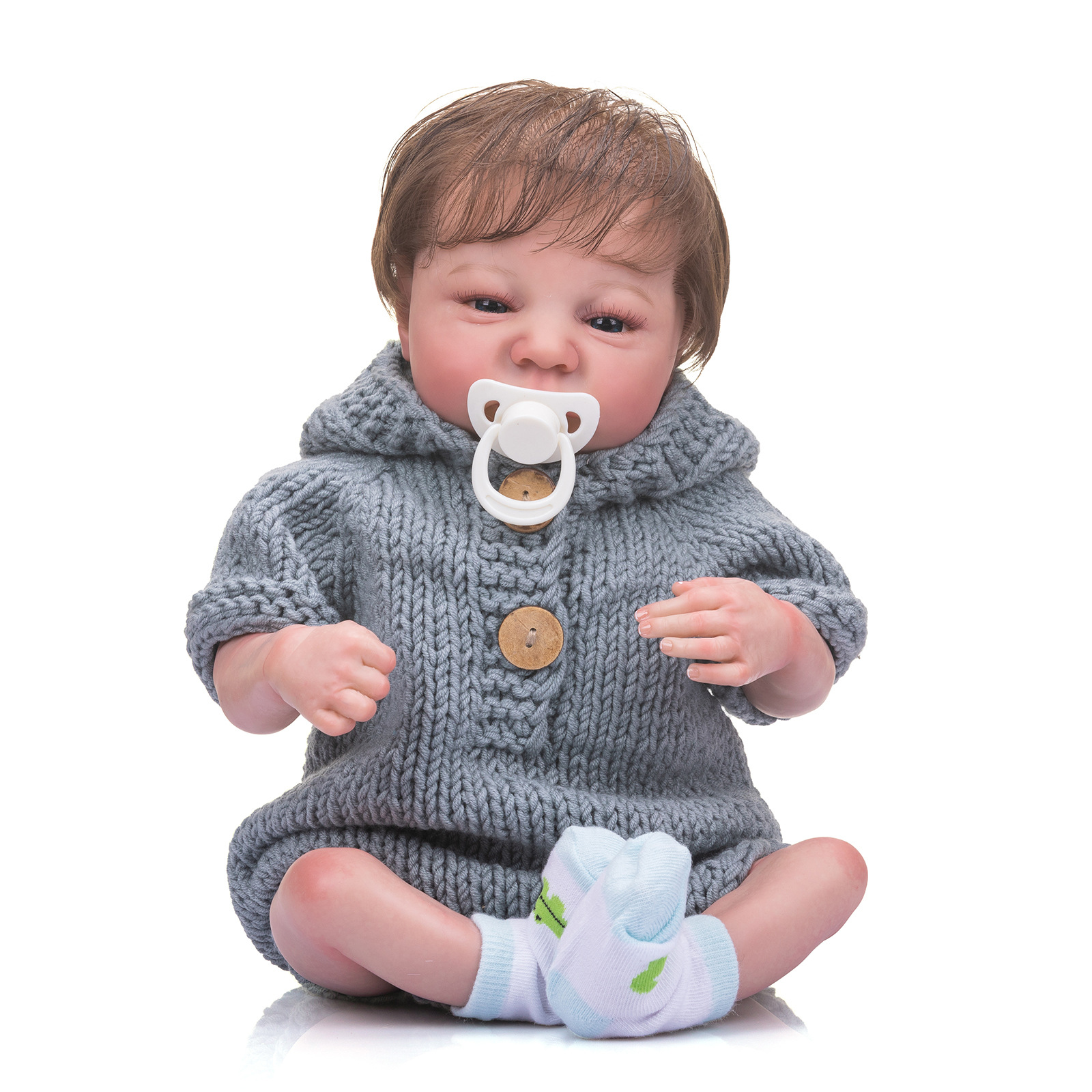 49 cm Reborn Doll Levi Awake - Image 3
