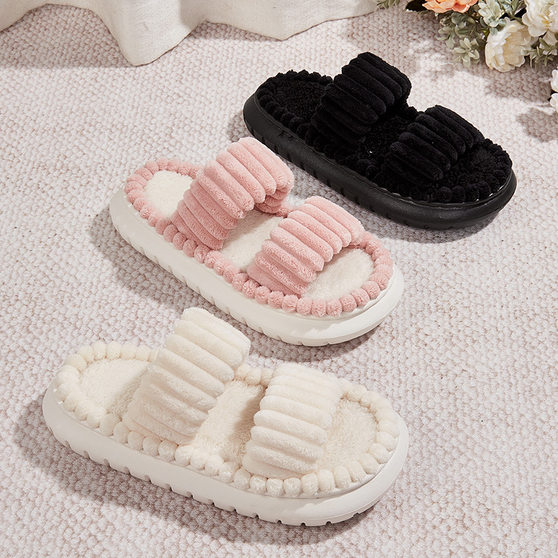 Velvet Open-Toe Closed-Toe Spring Indoor Outdoor Cozy Comfortable Memory Foam Machine Washable House Shoes Indoor Shoes_voghion.com
