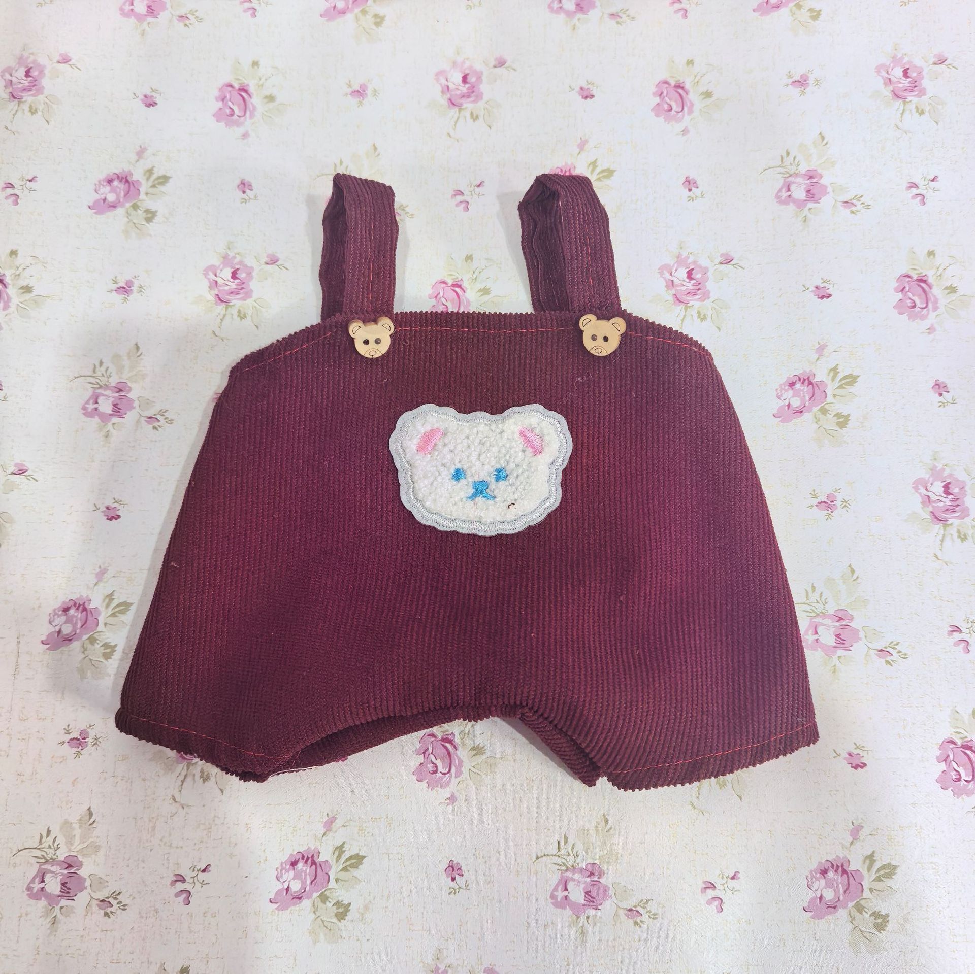 Macacão Borgonha / Fantasia de Lena Bear 30CM (apenas fantasia vendida