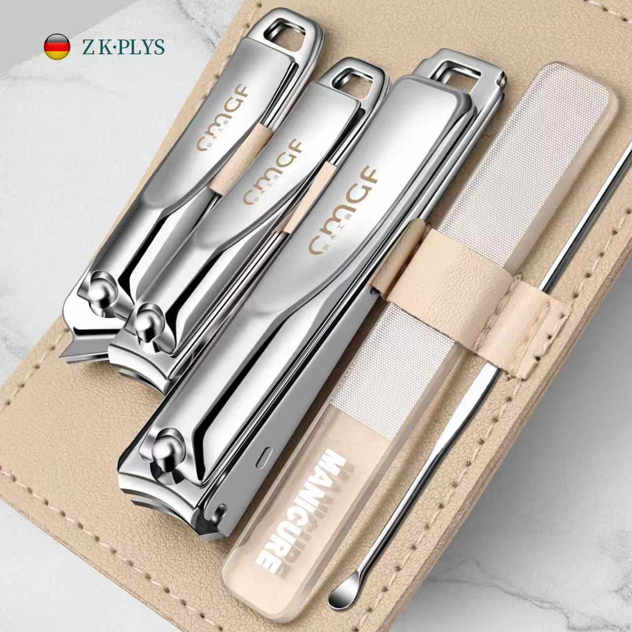 Nail clip, cortadora de uñas, cortadora de uñas, conjunto completo de cortadoras de uñas, herramienta de impresión de logotipo única para el hogar, anti-splash