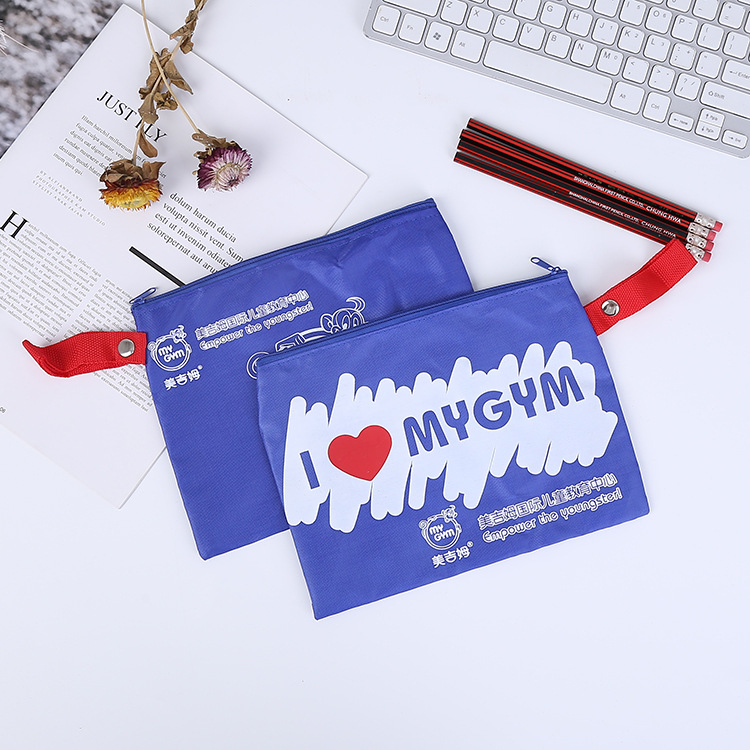 拉链按扣帆布笔袋方形棉布笔袋学生文具铅笔收纳袋定 制量大从优