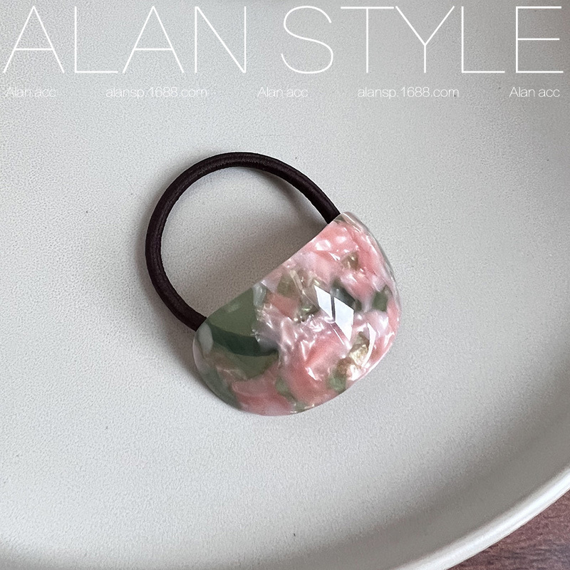 Corea del Sur Oval acetato banda para el cabello ins Internet celebridad moda pelo cuerda banda de goma Cola de caballo bola cabeza temperamento cabeza cuerda cabeza anillo