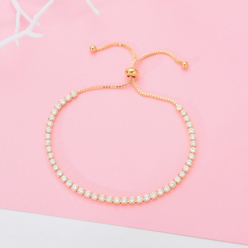 Цирконий, мед bracelet регулируемая коробка, прямые продажи фабрики, золотистый цвет