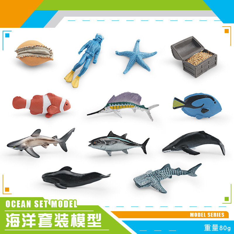 BL - 10140 Set de animales marinos de 12 piezas 1 80g