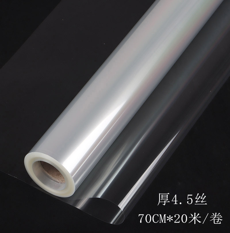 Celofán transparente plástico flor papel de embalaje ramo base hecha a mano rollo transparente flor tienda floral material en stock al por mayor