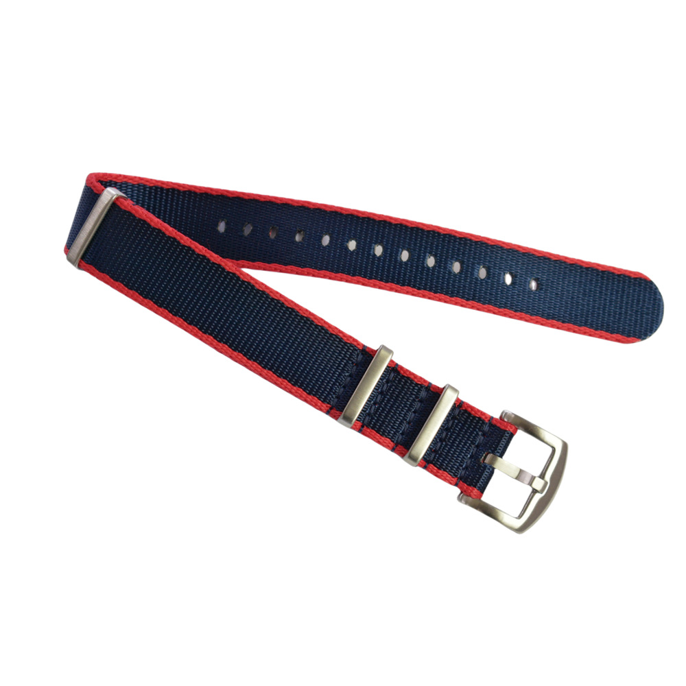 Correa de reloj de nailon NATO al por mayor en stock, correa de reloj de nailon tejida de 20/22 mm compatible con relojes.