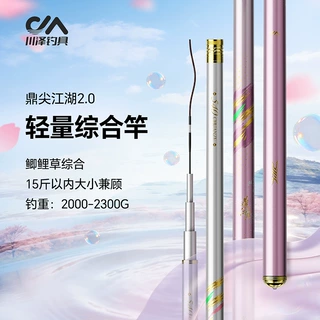 川泽鼎尖江湖二代轻量综合鱼竿超轻超硬手竿鲫鲤鱼鲢鳙大物台钓竿