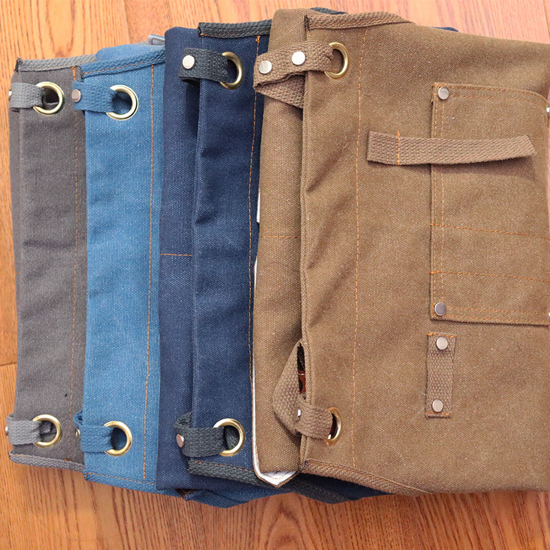 Comercio exterior engrosada lienzo delantal impermeable moderno simple ropa de trabajo estilo industrial hecho a mano electricista carpintería delantal al por mayor