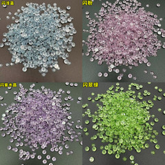 網紅星空鑽 6毫米平底鑽卡6大透鑽閃光鑽七彩閃粉鑽裸鑽 亞克力鑽