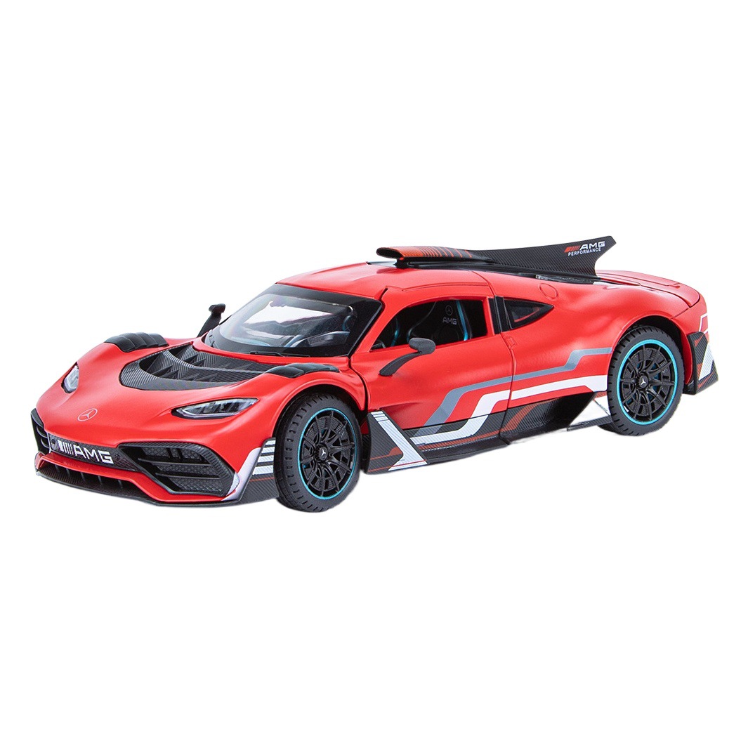 Modelo de coche de aleación Weili 1 a 24 Dachi ONE versión Red Pig coche deportivo con sonido y luz atrás coche de juguete decoración de modelo musical