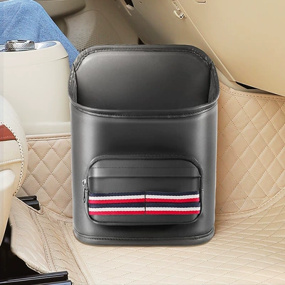 Car storage bag/box special shoe storage bag - black-stripes-upgraded-model-sock-storage