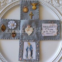 跨境Pocket Shrine with Silver Cross Included Inside祈祷口袋