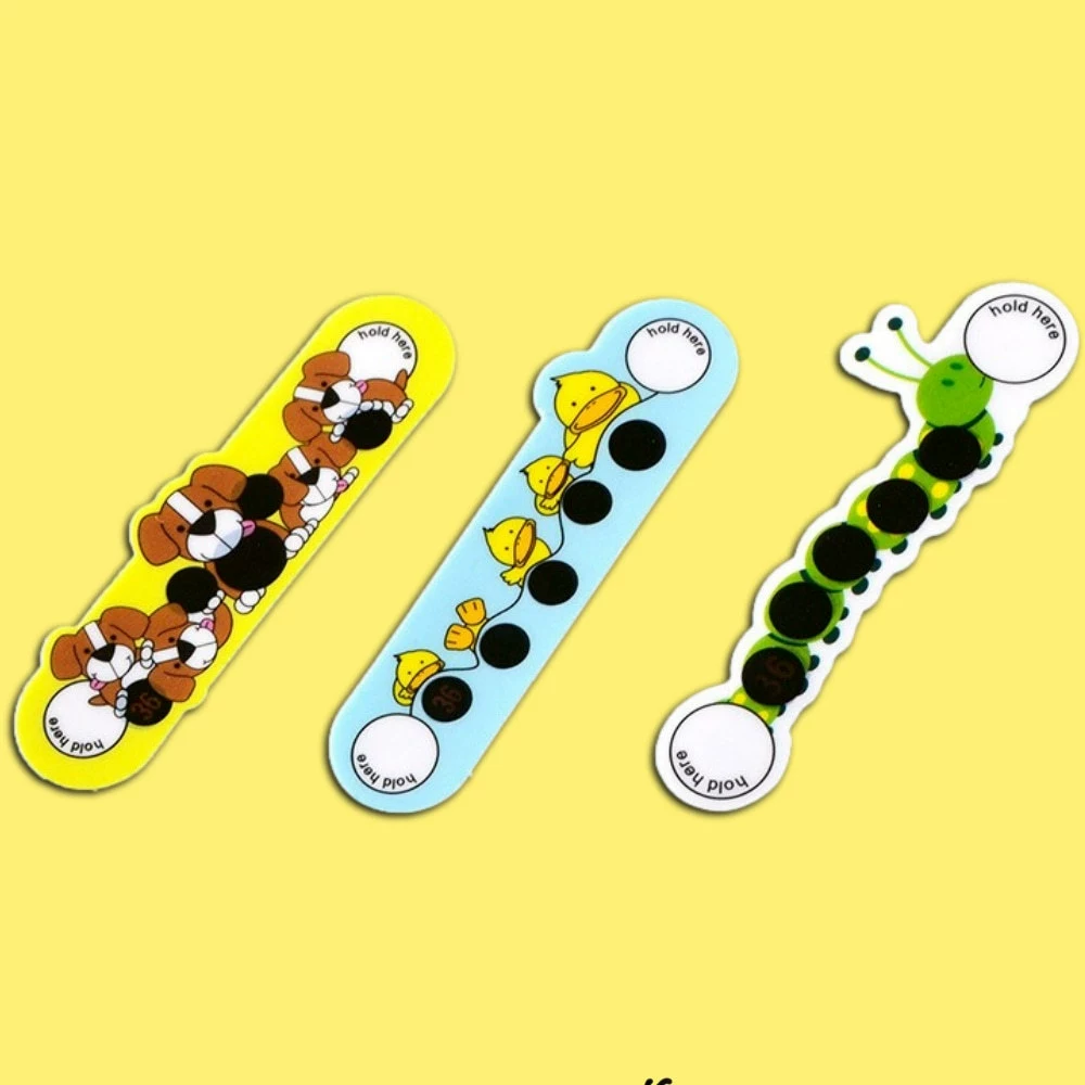 Длинный мультяшный пластырь для температуры лба детский пластырь для температуры лба ЖК-цвет детский пластырь для температуры лба