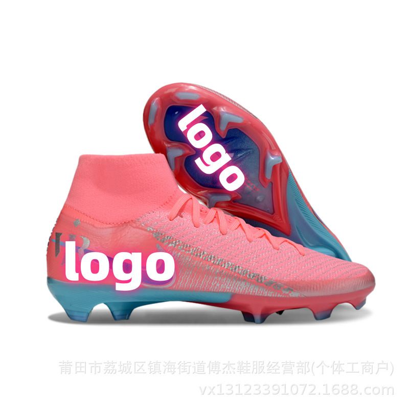 Factory Direct Sales Cross-Border Assassin 16Th Generation High-Top Air-Cushioned Men's and Women's Fg Football Shoes Mercurial Superfly