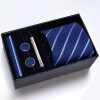 Gift box, tie, set, black classic suit, 8cm