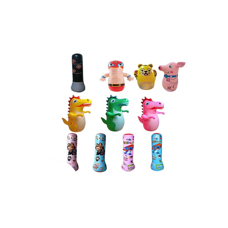 Columna de boxeo infantil PVC columna de entrenamiento infláble tumbler dibujos animados indoor ejercicio descompresión juguetes ecológicos