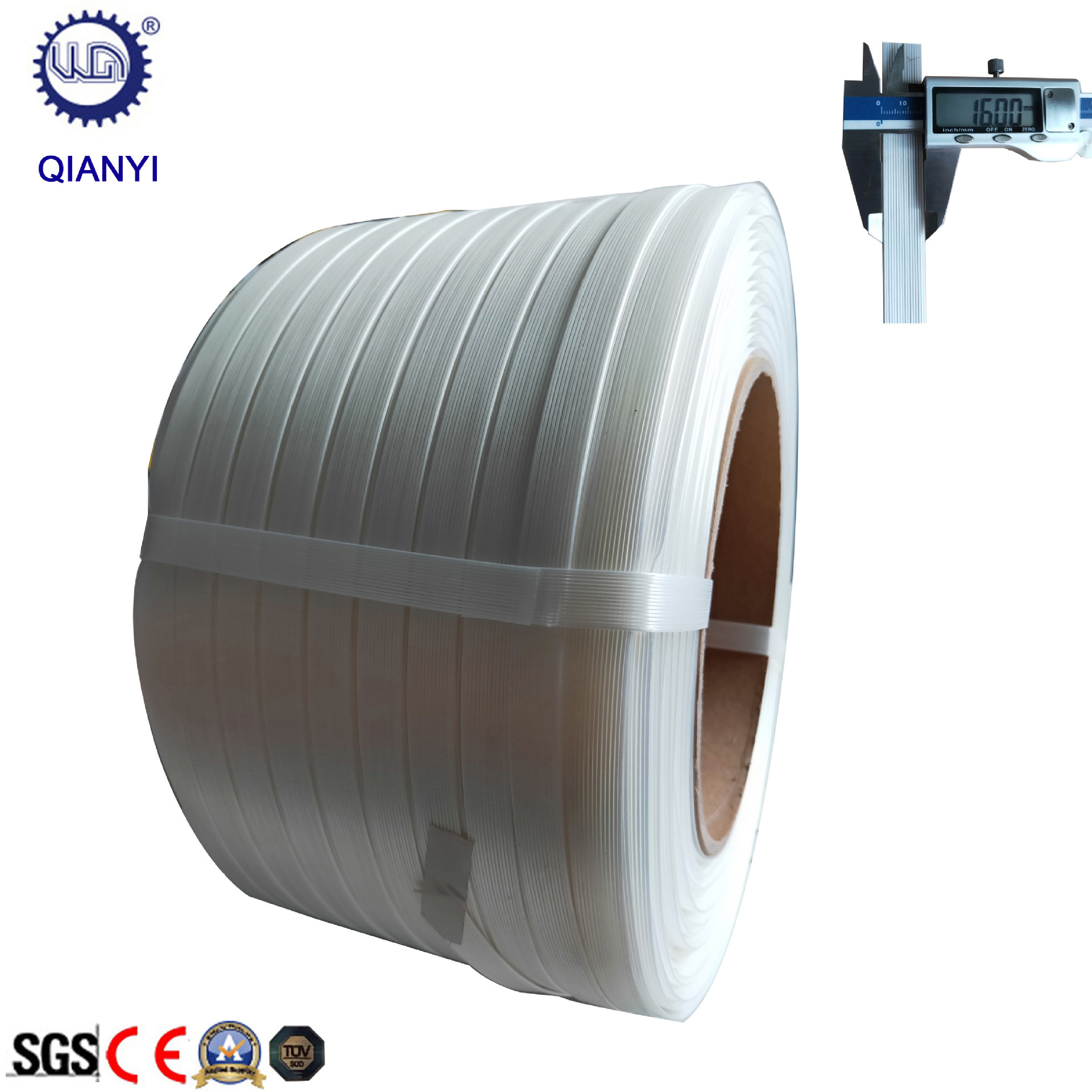 工厂直发高强度16mm聚酯纤维打包带 包装运输捆扎带