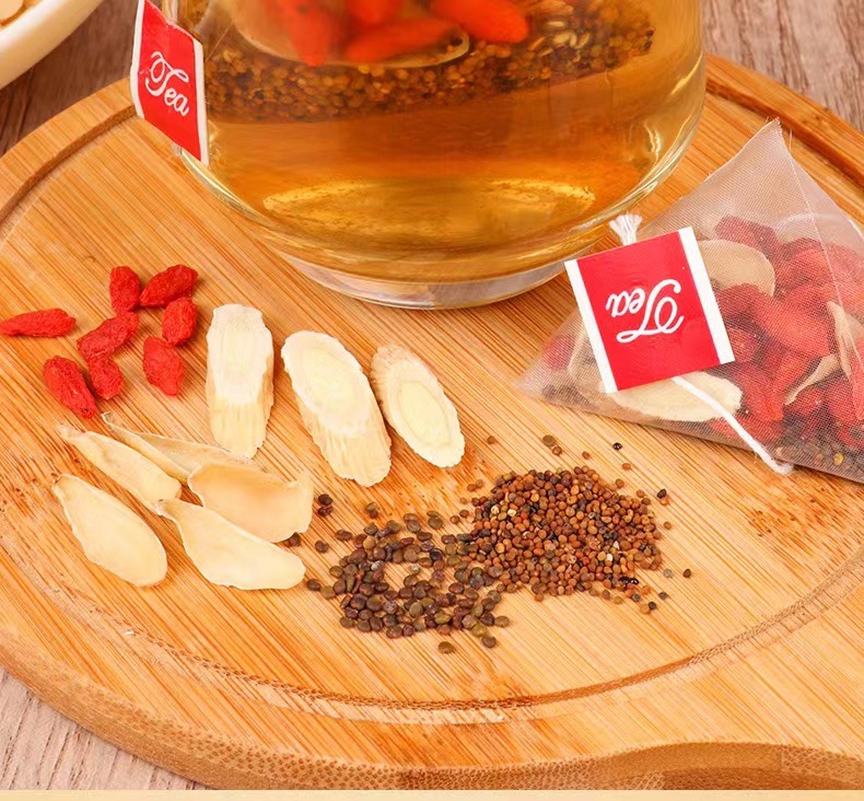 Sha Yuan Zi Tea Bags with Tu Si Zi Gou Qi Huang Zi Bai He 120 Bags 500g Traditional Chinese Herbal Blend for Daily Infusion quality and texture