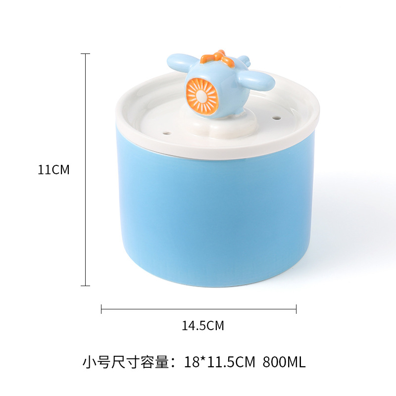 Mascota gato dispensador de agua automático dispensador de agua de cerámica Filtro de circulación de flujo perro beber suministros para mascotas al por mayor