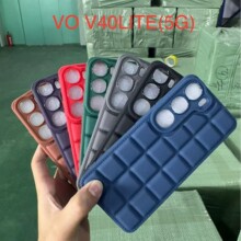 奢华适用VIVO  Y22/Y22S方块格子亮眼睛TPU车线精孔手机壳Y28  4G