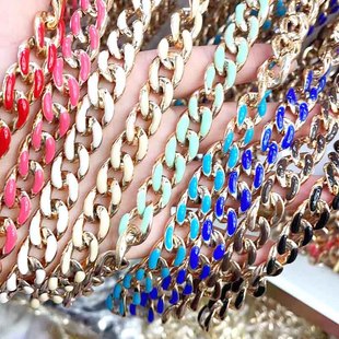 17 * 23mm acrylic dripping oil color chain DIY necklace bag chain shoe chain earrings jewelry accessories wholesale