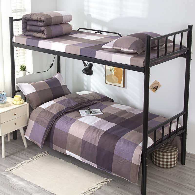 Ice Silk Cooling Duvet Cover Set For Students Three Piece Bedding_voghion.com