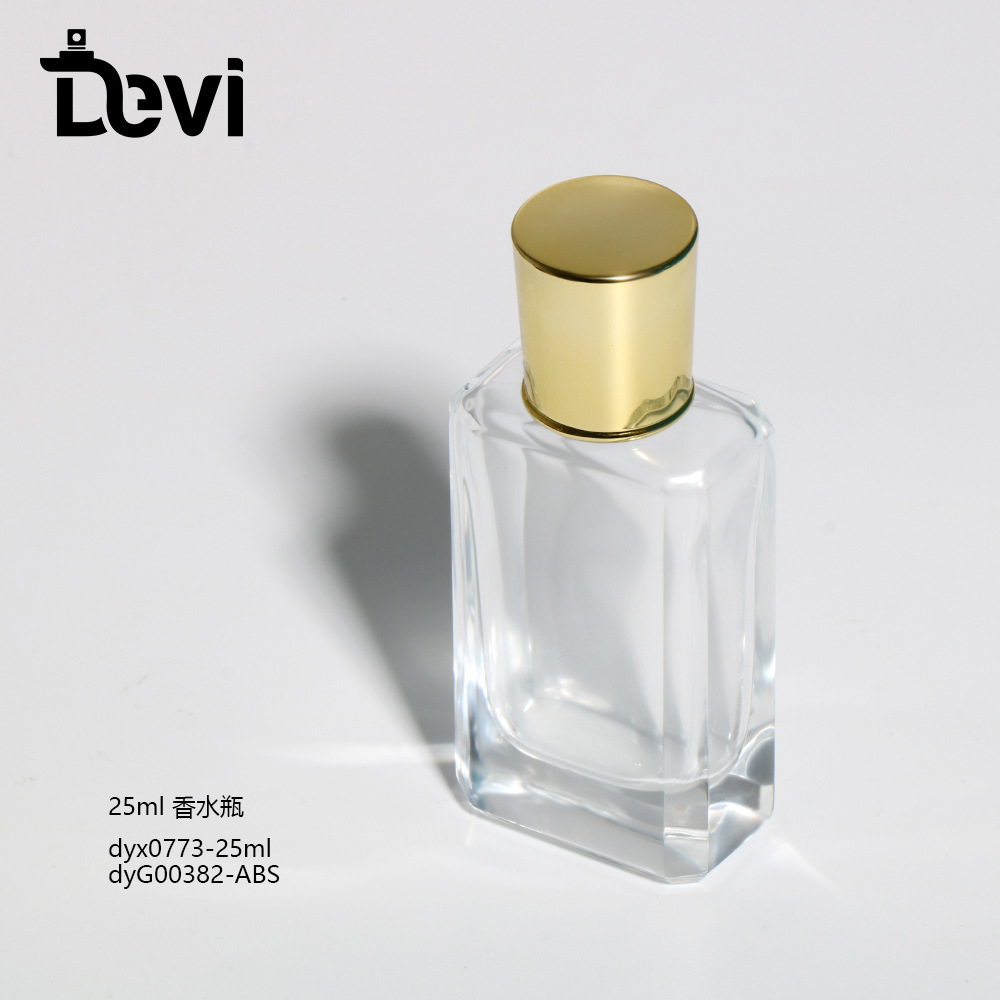 玻璃方形香水瓶25ml现货卡口方瓶外贸迪拜复古彩色厚底25ml香水瓶