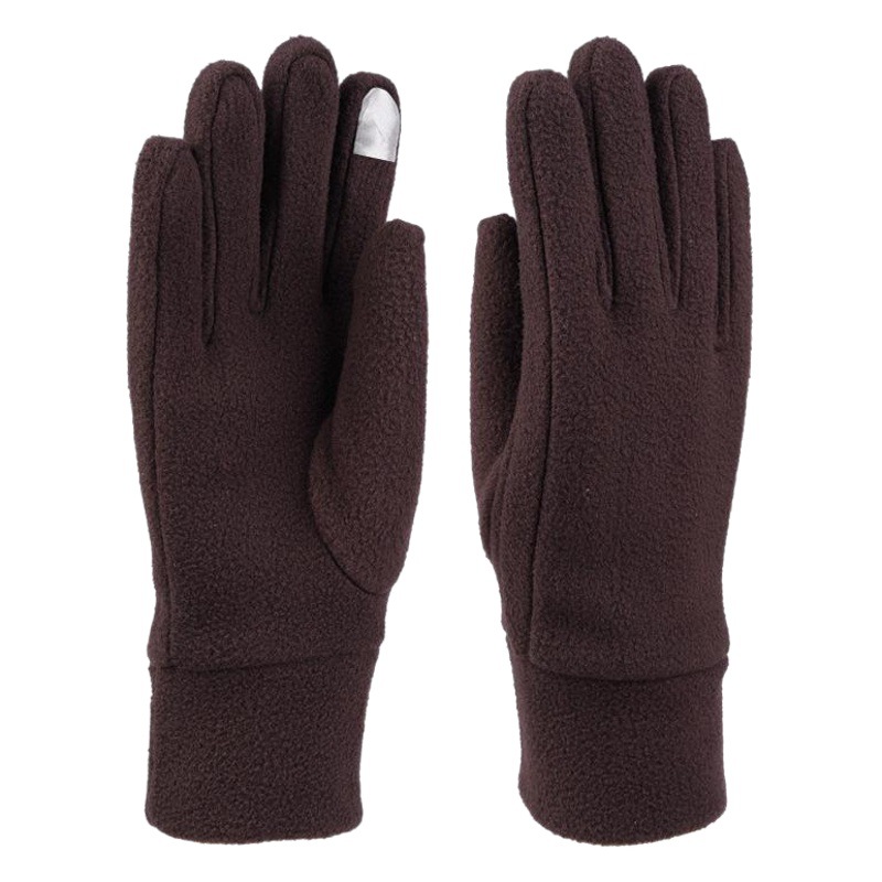 Kazimeng hombres y mujeres de otoño e invierno de una sola capa de lana polar guantes de lana resistente al desgaste durable montar caliente elástico guantes de pantalla táctil