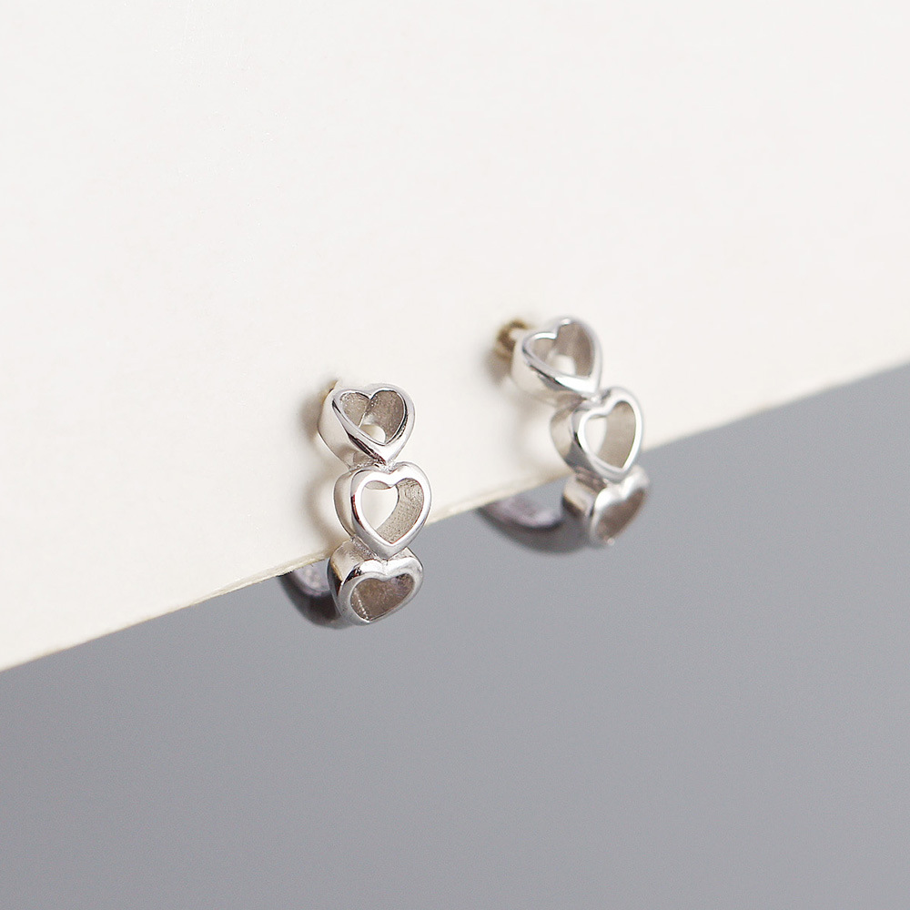 Heart No Inlaid Plating Earrings display picture 8