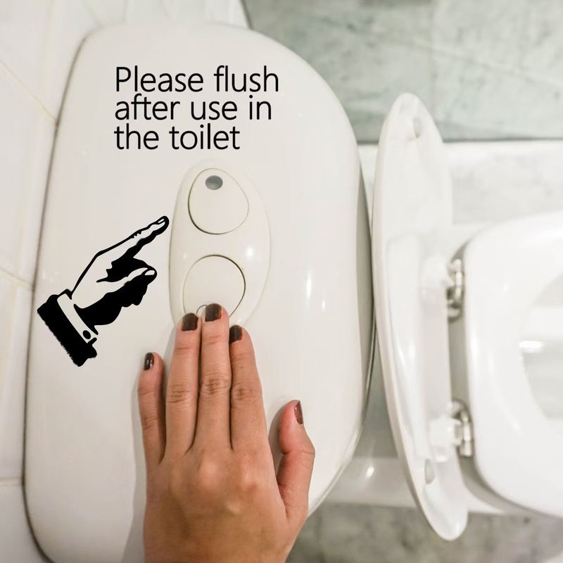 卸売クロスボーダー英語おねじりボタントイレステッカー浴室トイレ装飾ステッカー自己粘着|undefined