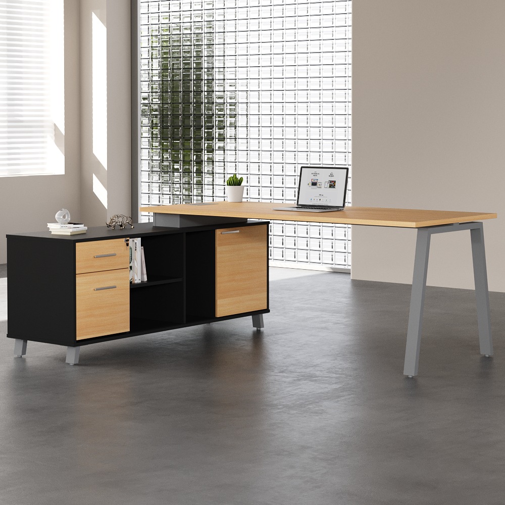 Mesa de gerente de supervisión, mesa de clase grande en forma de L, mesa de oficina individual, combinación simple y ligera, mesa de jefe, mesa de computadora de oficina.