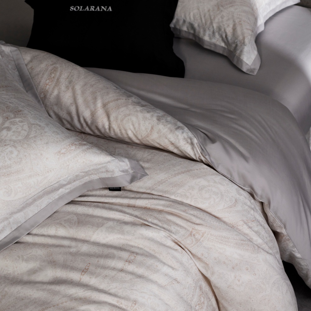 Set copripiumino elegante in cotone tencel spazzolato_voghion.com