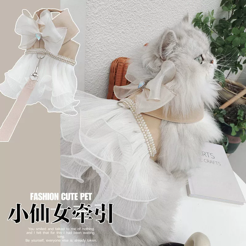 Кошка и собака ретривер, чтобы предотвратить отрывание маленькой собаки Тедди Биби Медведь Бомей нагрудный ремень, платье принцессы