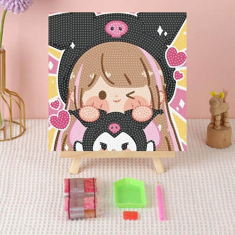 Алмазная вышивка (canvas) Genshin Impact DIY, 20×20 / 30×30, деревянная внутренняя рама и набор инструментов