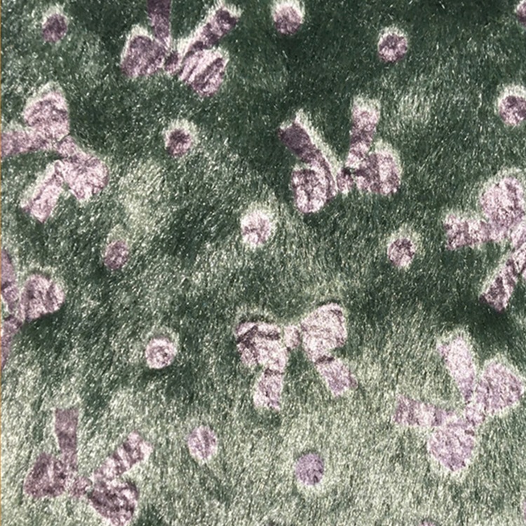 厂家在线蝴蝶结压胶短毛绒 扁平丝超柔毛绒 鞋材家纺面料