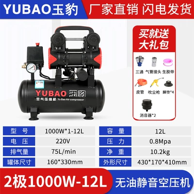 Jade Leopard Brand Air Pump Hava kompressorları - 12l-1000w-intelligent-start-stop-double-solenoid-valve