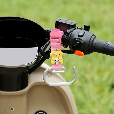 Universal Front Hook for — Other Electric Vehicle Accessories - pink-long-belt-e-hook-pudding-dog-right