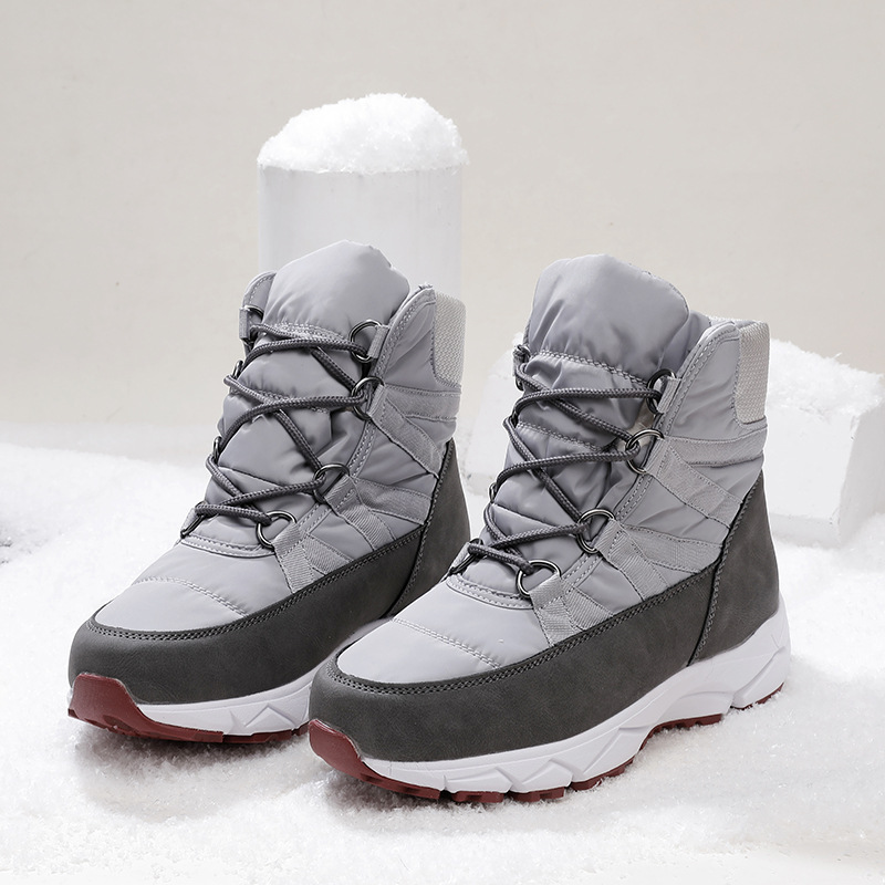 Nueve copos de nieve de comercio exterior de nueve colores, botas de nieve rusas transfronterizas europeas, zapatos de mujer, interior de lana gruesa
