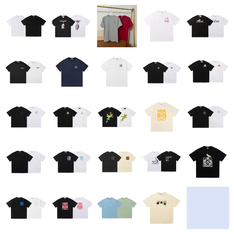 Cross-Border 25Ss Luo Jia Letter Embroidery Logo Loose 260g Cotton Short-Sleeve Unisex Casual Fashion Versatile T-Shirt Cross-Border 25Ss Luo Jia Letter Embroidery Logo Loose 260g Cotton Short-Sleeve Unisex Casual Fashion Versatile T-Shirt