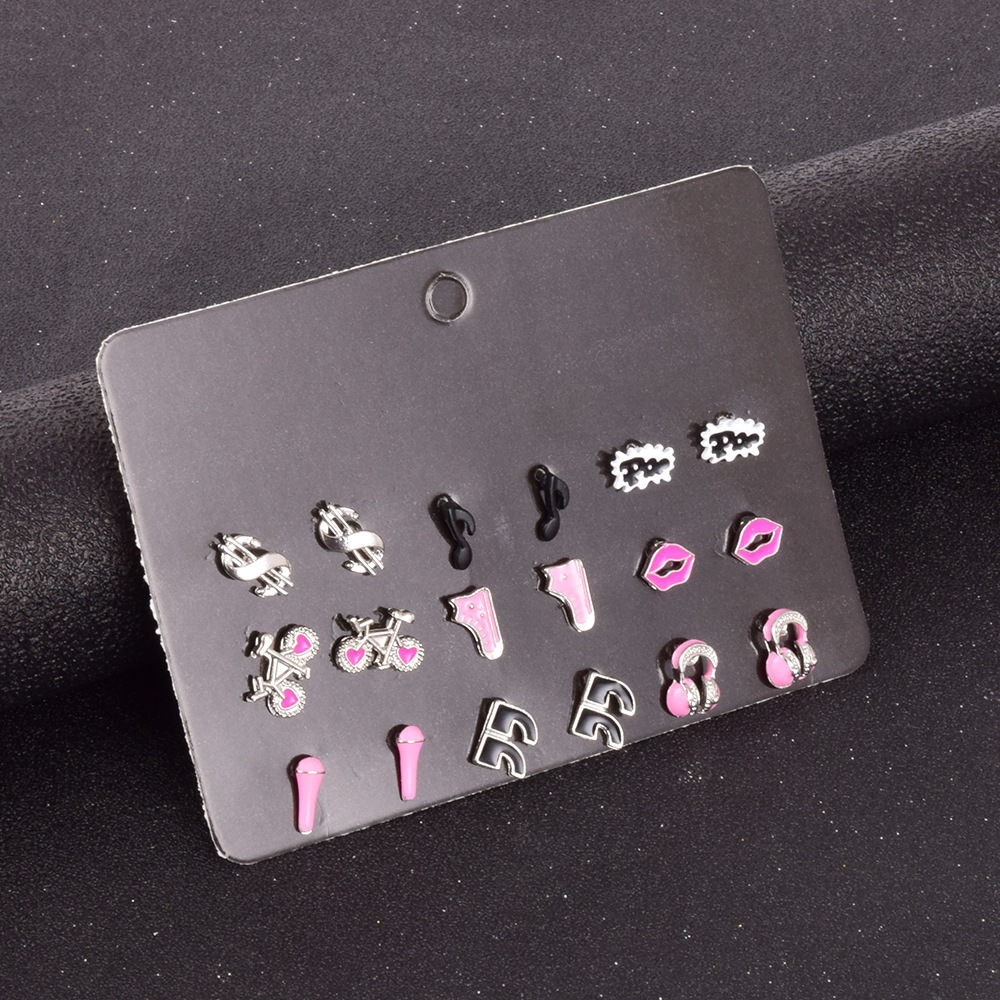 New Fashion Geometric Drip Earrings Set display picture 2