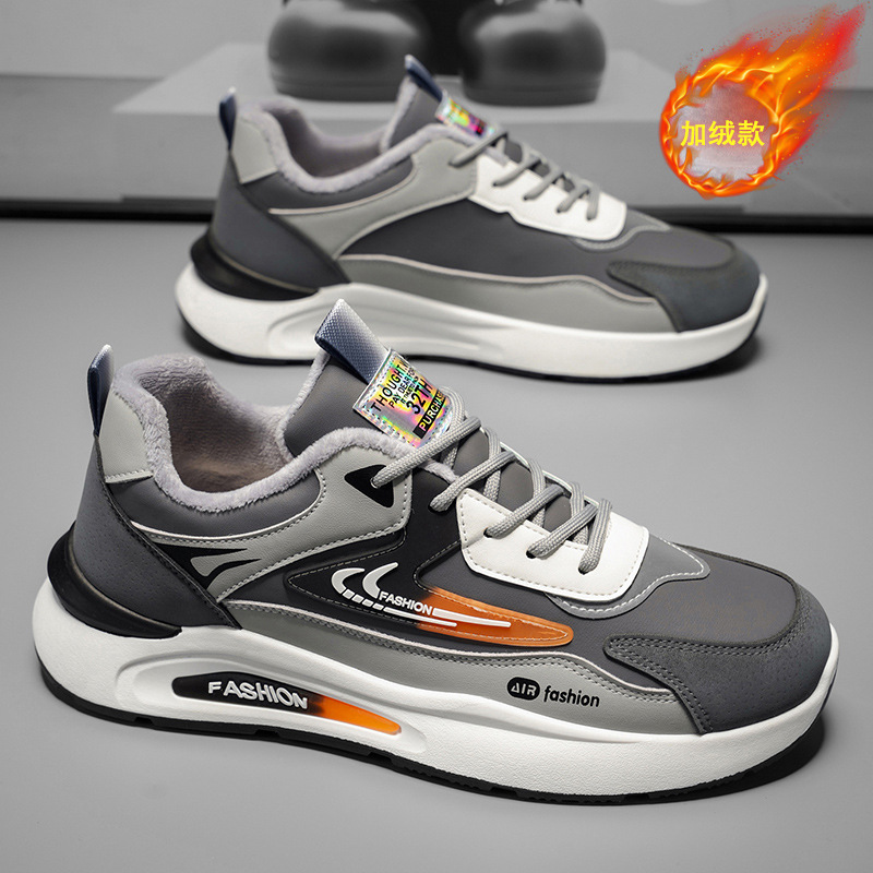 Zapatos de algodón de invierno para hombres nuevos zapatos deportivos de terciopelo grueso tendencia universal zapatos casuales antideslizantes zapatos para hombres para correr