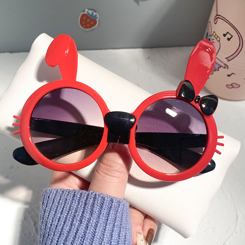 Nuevo conejo lindo gafas niños y niñas de dibujos animados gafas de sol niños moda forma gafas de sol 61006